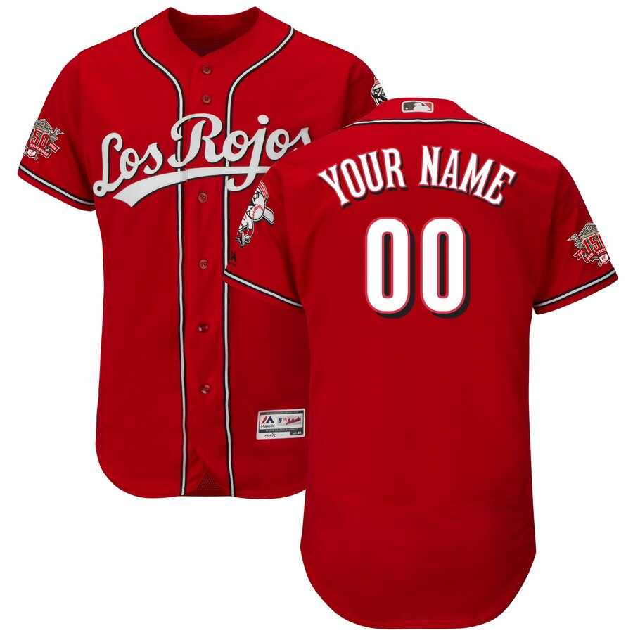 Cincinnati Reds Customized Scarlet 150th Anniversary FlexBase Jersey,We sell and wholesale Cincinnati Reds Customized Scarlet 150th Anniversary FlexBase Jersey on line form chian!